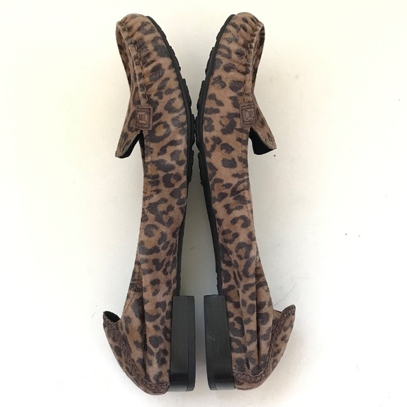 COLE HAAN Leopard Ballet Flats Nike Air Slip On Loafers Women’s Size 9.5 Wide - Picture 12 of 16